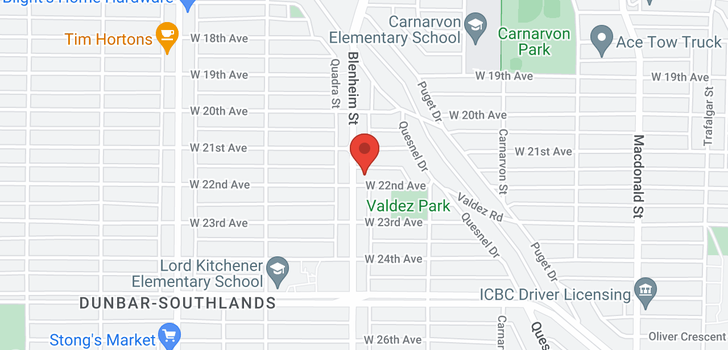 map of 3287 W 22ND AVENUE